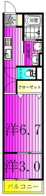 ボヌールメゾンB 306号室 間取り