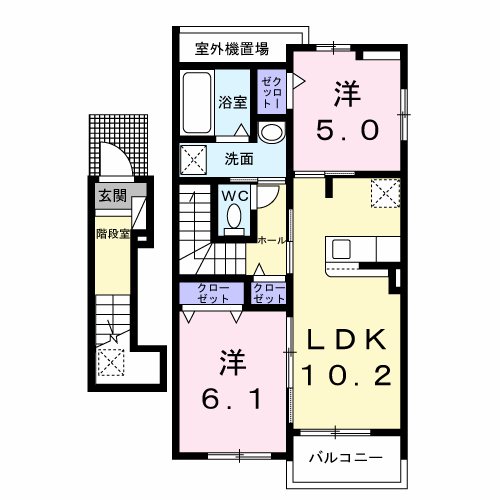 シャルマン　コリーヌ 201号室 間取り