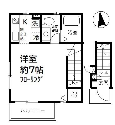 デザインコート向小金 201号室 間取り