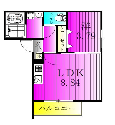 AJハウス北小金 103号室 間取り