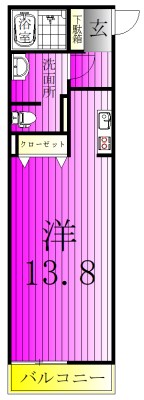 スカイ・ヒル 106号室 間取り