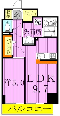 ミルーナヒルズエグラス梅島 間取り図