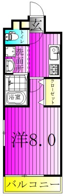 セナリオフォルム柏11 102号室 間取り
