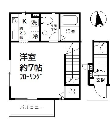 デザインコート向小金 201号室 間取り