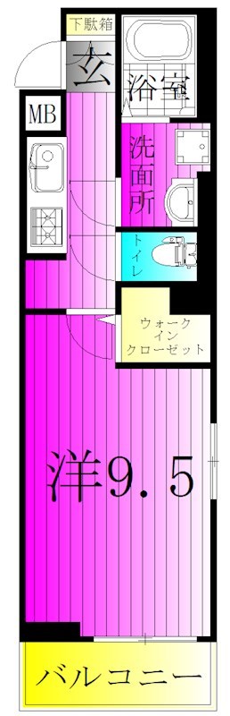 エスポア 101号室 間取り