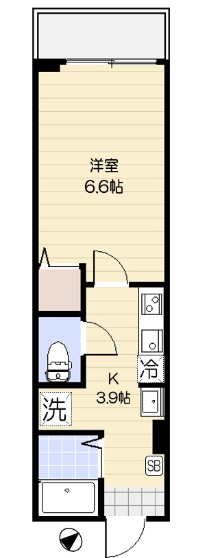 エクセラン松戸 302号室 間取り