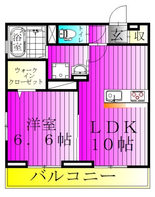 プランドール 305号室 間取り