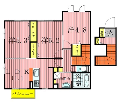 フォリウム-N Ｎ201号室 間取り