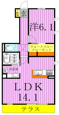 アルバ 101号室 間取り