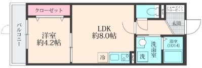 クロレ南流山Ⅲ  303号室 間取り