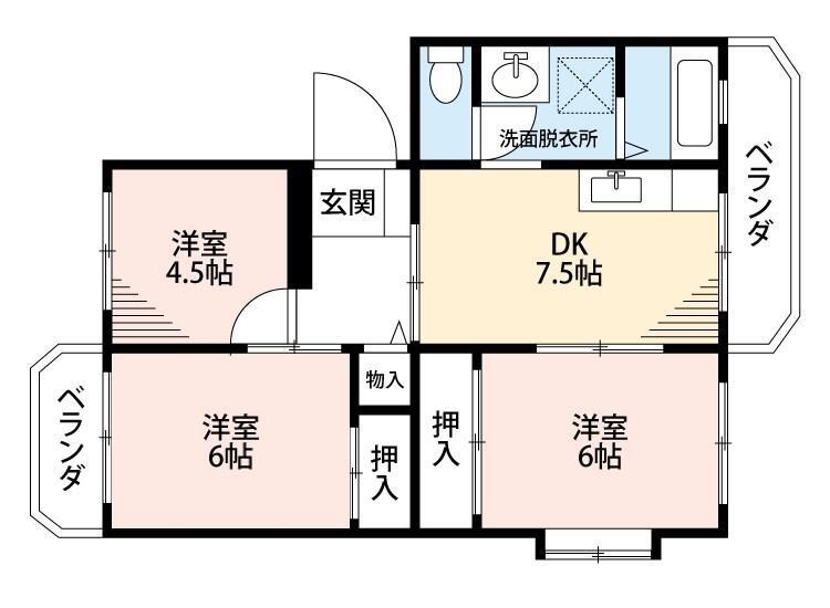 メゾンコグレ 303号室 間取り