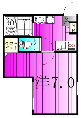 ａｔＲａｓ　ＫＡＳＨＩＷＡ 201号室 間取り