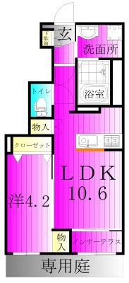 パルク　フェルメ 101号室 間取り