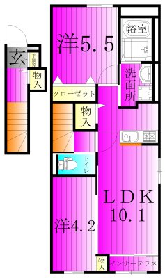 パルク　フェルメ 201号室 間取り