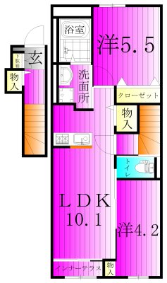 パルク　フェルメ 205号室 間取り