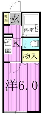 ベルメゾン 101号室 間取り