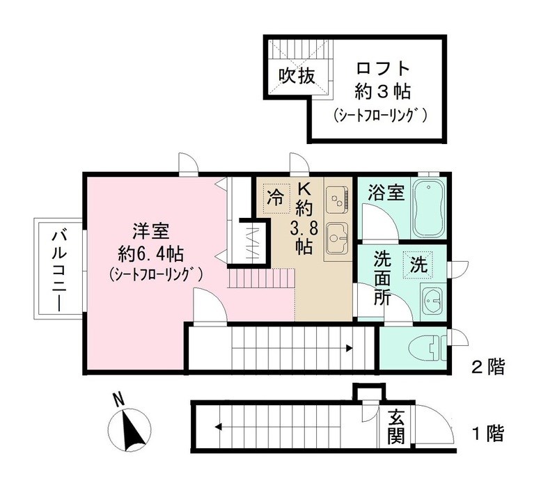 カーサ・アンダンテ 202号室 間取り