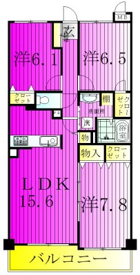 ヴィラモラージュ 405号室 間取り