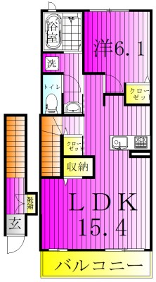 ドリームⅡ 203号室 間取り