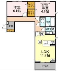 エテルナⅡ 101号室 間取り