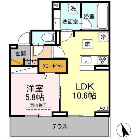 エテルナⅡ 202号室 間取り