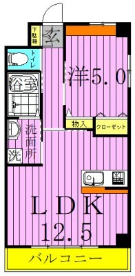 第一フラワーマンション弐番館 間取り図