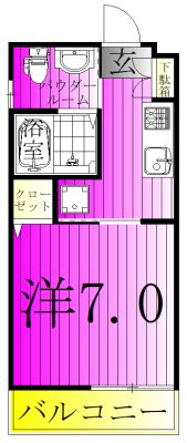 柏の葉Villege 102号室 間取り