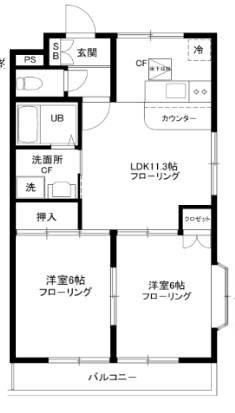 さくら館Ｂ  間取り図