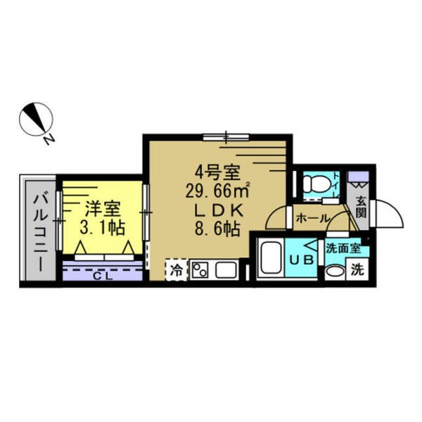 RIZE南流山 304号室 間取り