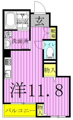 ＢＡＬＬＥ　ＶＩＬＬＡＧＥ 105号室 間取り