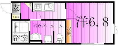 Bays water 北千住 間取り図