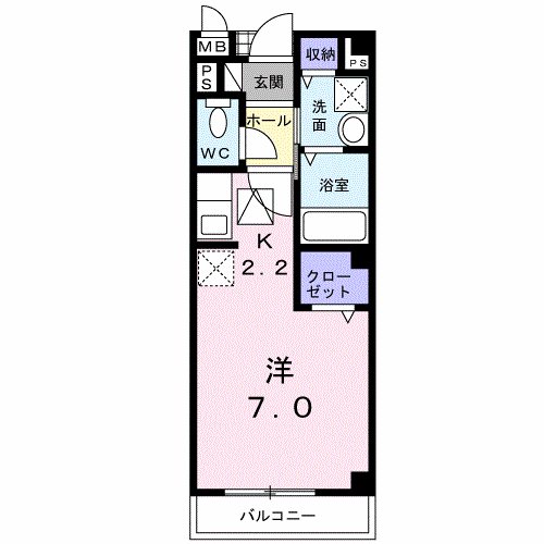 エバーグリーン本宿 106号室 間取り