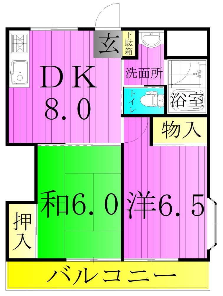 ヴェラハイツ扇 間取り図