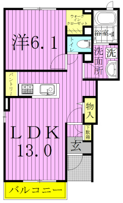 ロジュマン伍番館 103号室 間取り