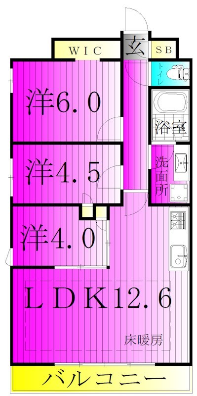 パークホームズ柏あけぼの二丁目 408号室 間取り