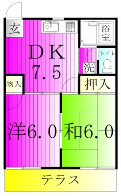サンコート 103号室 間取り