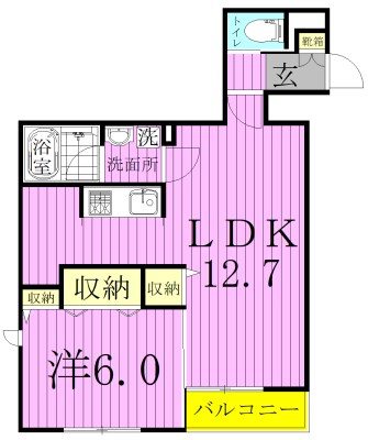 アンジェリークトキワI  302号室 間取り