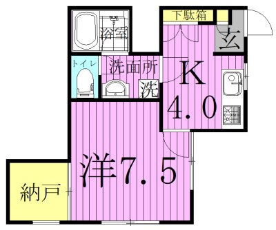 アパートメントピノ 101号室 間取り