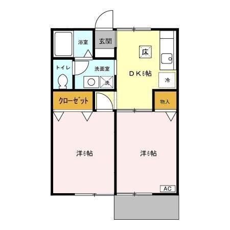 グリーンヒルズ中峠台 Ａ 103号室 間取り