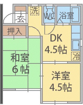 ファミールハイツB棟 101号室 間取り