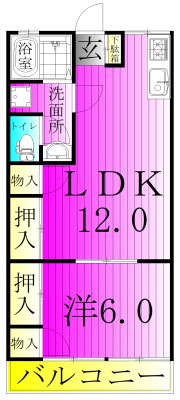 江戸川台パークハウス 201号室 間取り
