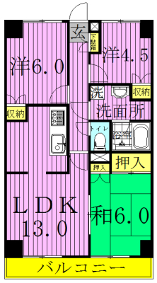 エトアールＳ 203号室 間取り