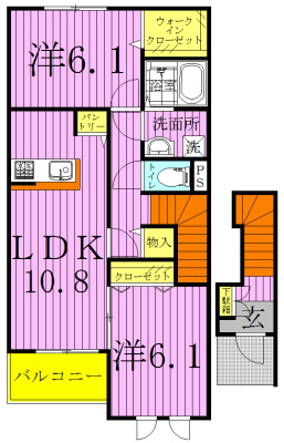 プランドールソフィアⅡ 206号室 間取り