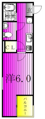 BlueTerrace松戸 206号室 間取り