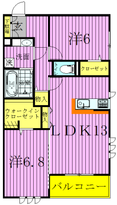 ピアチェーレⅡ 306号室 間取り