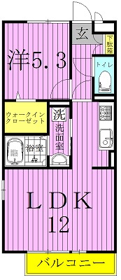 コリーヌ・ドゥ 303号室 間取り