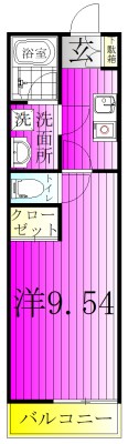 センターパーク馬橋Ⅱ  104号室 間取り