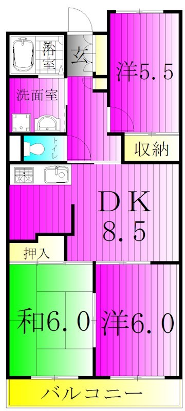 山口ビル 304号室 間取り