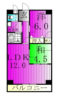 サンライフ天王台 503号室 間取り