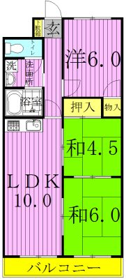 サンライフ天王台 705号室 間取り